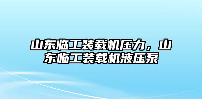 山東臨工裝載機(jī)壓力，山東臨工裝載機(jī)液壓泵