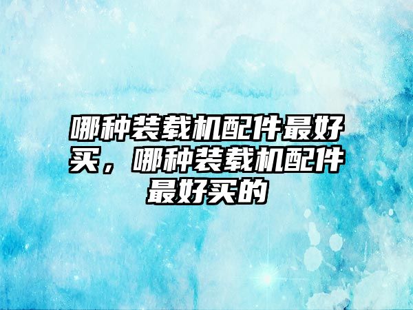 哪種裝載機(jī)配件最好買(mǎi)，哪種裝載機(jī)配件最好買(mǎi)的