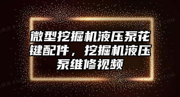 微型挖掘機液壓泵花鍵配件，挖掘機液壓泵維修視頻