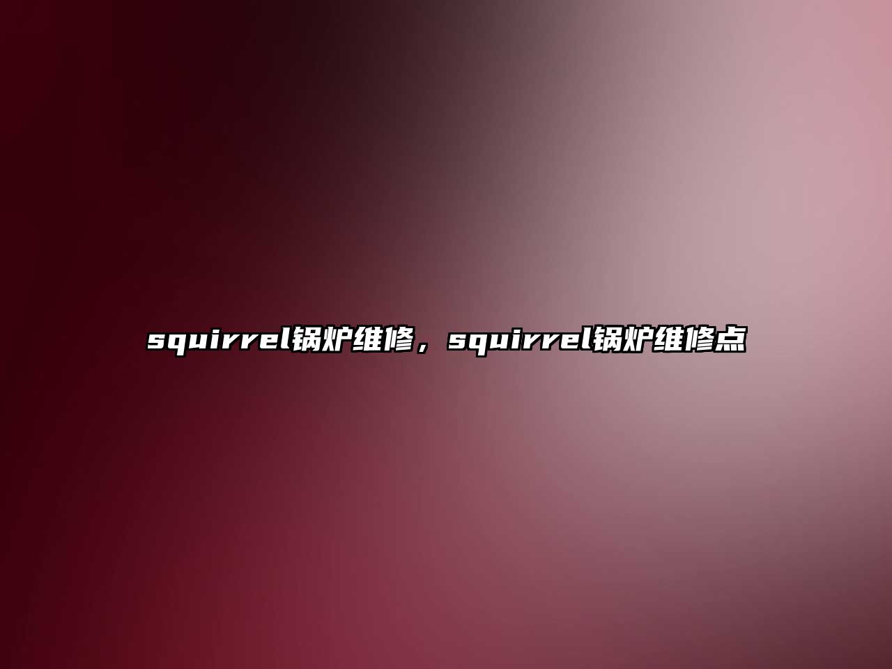 squirrel鍋爐維修，squirrel鍋爐維修點(diǎn)