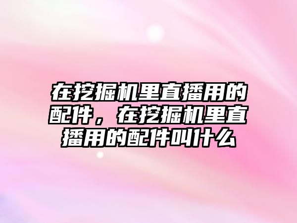 在挖掘機(jī)里直播用的配件，在挖掘機(jī)里直播用的配件叫什么