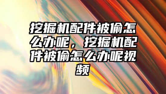 挖掘機配件被偷怎么辦呢，挖掘機配件被偷怎么辦呢視頻