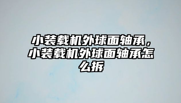 小裝載機外球面軸承，小裝載機外球面軸承怎么拆