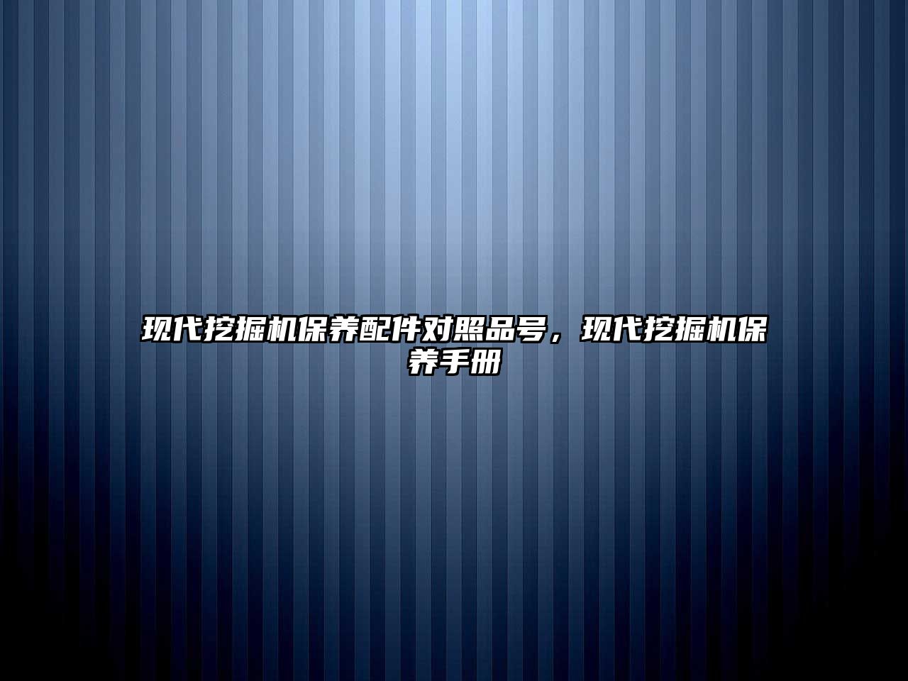 現(xiàn)代挖掘機保養(yǎng)配件對照品號，現(xiàn)代挖掘機保養(yǎng)手冊