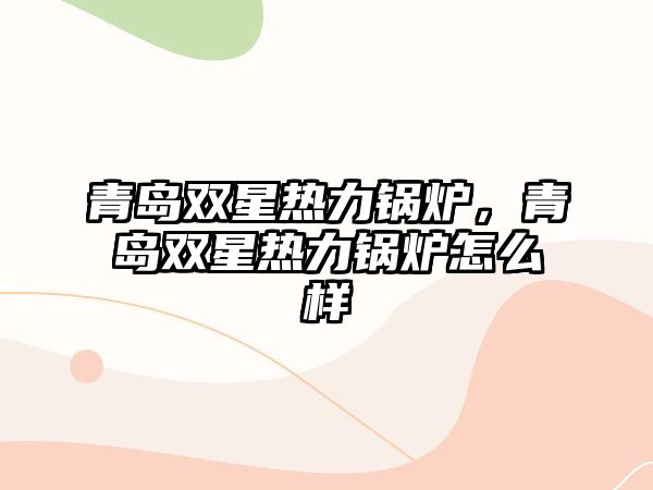 青島雙星熱力鍋爐，青島雙星熱力鍋爐怎么樣