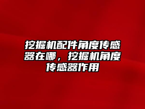 挖掘機配件角度傳感器在哪，挖掘機角度傳感器作用