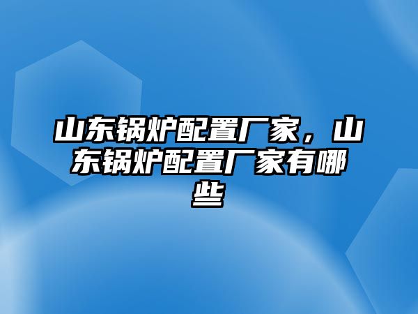 山東鍋爐配置廠家，山東鍋爐配置廠家有哪些