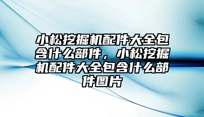 小松挖掘機(jī)配件大全包含什么部件，小松挖掘機(jī)配件大全包含什么部件圖片