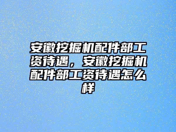 安徽挖掘機配件部工資待遇，安徽挖掘機配件部工資待遇怎么樣