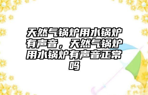 天然氣鍋爐用水鍋爐有聲音，天然氣鍋爐用水鍋爐有聲音正常嗎