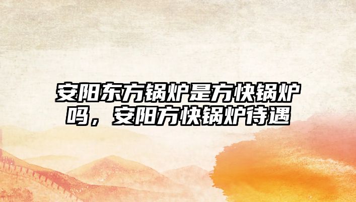 安陽東方鍋爐是方快鍋爐嗎，安陽方快鍋爐待遇