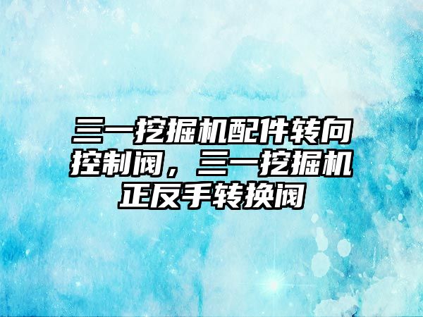 三一挖掘機配件轉向控制閥，三一挖掘機正反手轉換閥