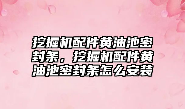 挖掘機配件黃油池密封條，挖掘機配件黃油池密封條怎么安裝