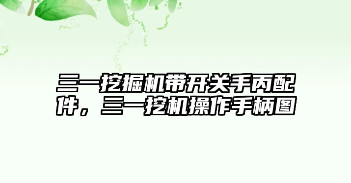 三一挖掘機帶開關(guān)手丙配件，三一挖機操作手柄圖