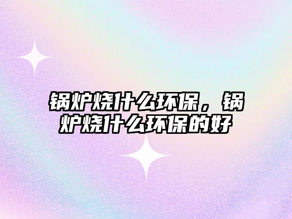 鍋爐燒什么環(huán)保，鍋爐燒什么環(huán)保的好