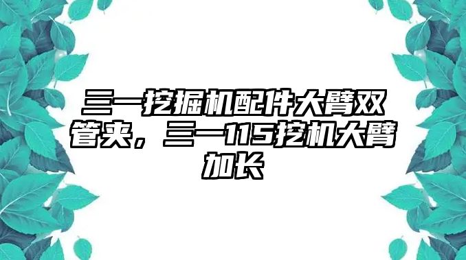 三一挖掘機(jī)配件大臂雙管夾，三一115挖機(jī)大臂加長(zhǎng)