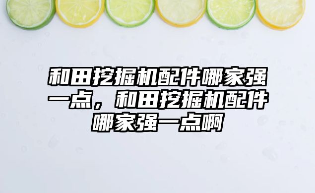 和田挖掘機配件哪家強一點，和田挖掘機配件哪家強一點啊