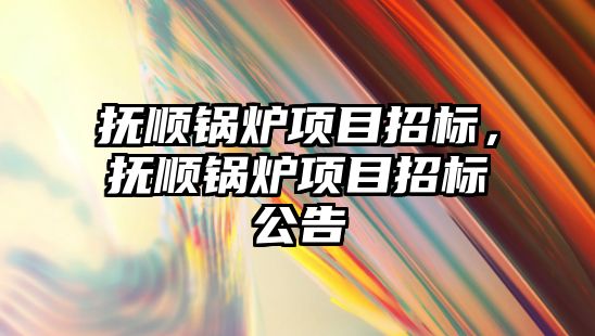 撫順鍋爐項目招標(biāo)，撫順鍋爐項目招標(biāo)公告