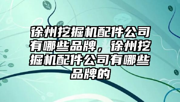 徐州挖掘機配件公司有哪些品牌，徐州挖掘機配件公司有哪些品牌的