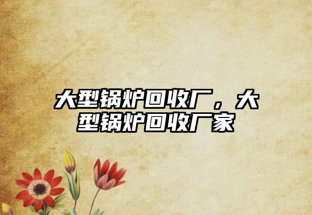 大型鍋爐回收廠，大型鍋爐回收廠家