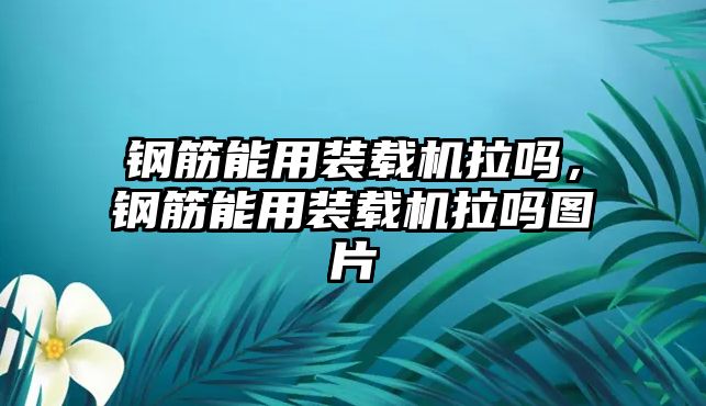 鋼筋能用裝載機拉嗎，鋼筋能用裝載機拉嗎圖片