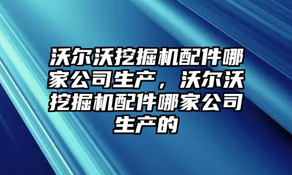 沃爾沃挖掘機配件哪家公司生產(chǎn)，沃爾沃挖掘機配件哪家公司生產(chǎn)的