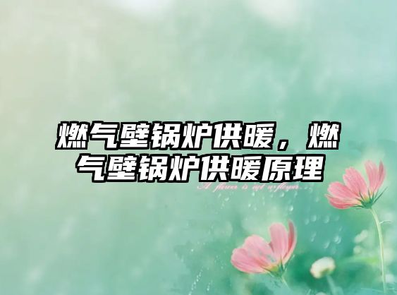 燃氣壁鍋爐供暖，燃氣壁鍋爐供暖原理