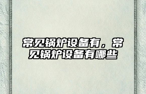 常見(jiàn)鍋爐設(shè)備有，常見(jiàn)鍋爐設(shè)備有哪些