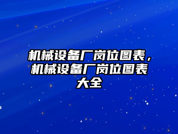 機械設(shè)備廠崗位圖表，機械設(shè)備廠崗位圖表大全