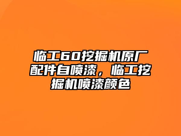 臨工60挖掘機(jī)原廠配件自噴漆，臨工挖掘機(jī)噴漆顏色