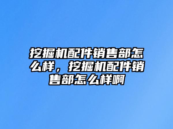 挖掘機(jī)配件銷售部怎么樣，挖掘機(jī)配件銷售部怎么樣啊