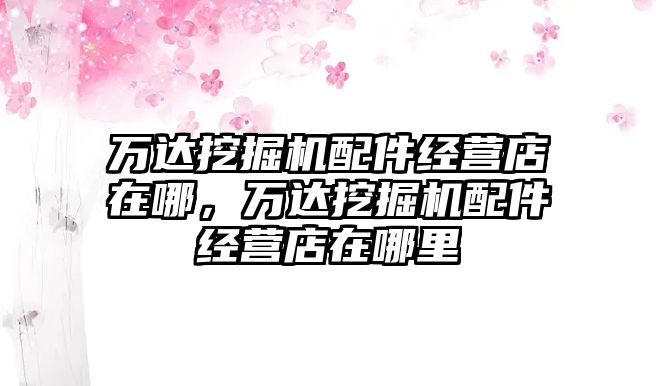 萬達挖掘機配件經(jīng)營店在哪，萬達挖掘機配件經(jīng)營店在哪里