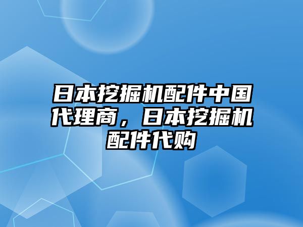 日本挖掘機配件中國代理商，日本挖掘機配件代購