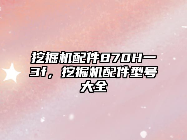 挖掘機配件870H一3f，挖掘機配件型號大全