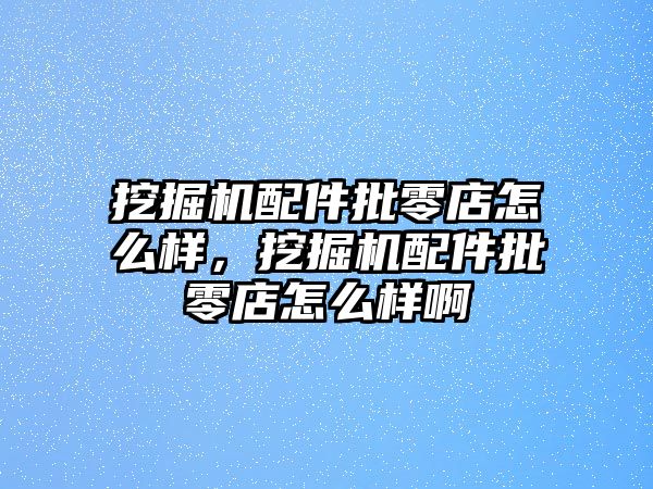 挖掘機配件批零店怎么樣，挖掘機配件批零店怎么樣啊