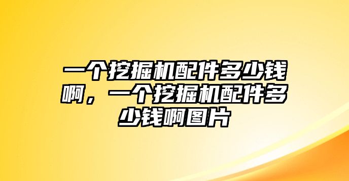 一個(gè)挖掘機(jī)配件多少錢啊，一個(gè)挖掘機(jī)配件多少錢啊圖片