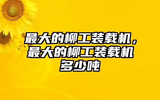 最大的柳工裝載機(jī)，最大的柳工裝載機(jī)多少噸