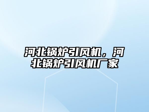 河北鍋爐引風機，河北鍋爐引風機廠家