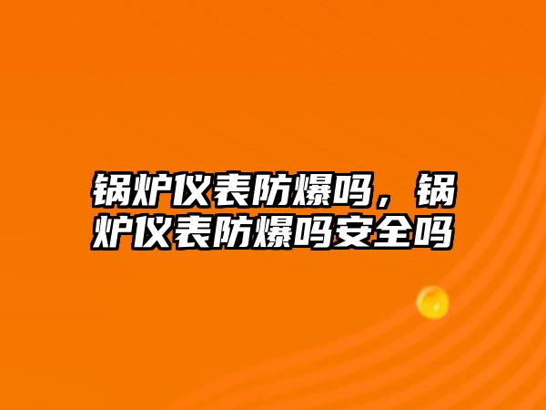 鍋爐儀表防爆嗎，鍋爐儀表防爆嗎安全嗎