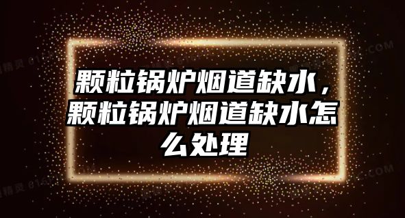 顆粒鍋爐煙道缺水，顆粒鍋爐煙道缺水怎么處理