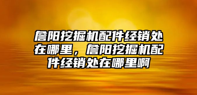 詹陽挖掘機配件經(jīng)銷處在哪里，詹陽挖掘機配件經(jīng)銷處在哪里啊