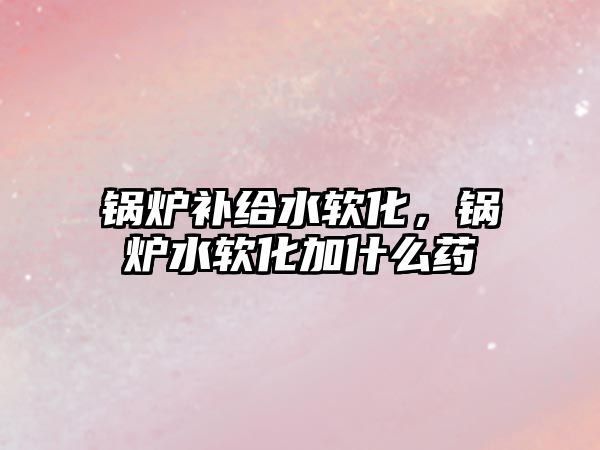 鍋爐補(bǔ)給水軟化，鍋爐水軟化加什么藥