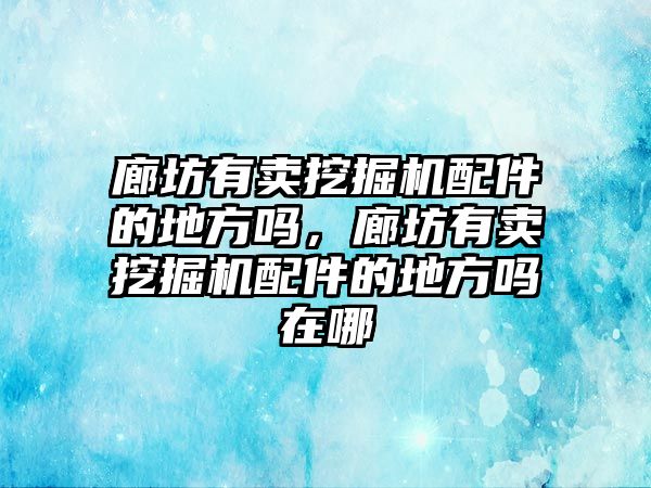 廊坊有賣挖掘機(jī)配件的地方嗎，廊坊有賣挖掘機(jī)配件的地方嗎在哪