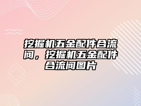 挖掘機(jī)五金配件合流閥，挖掘機(jī)五金配件合流閥圖片