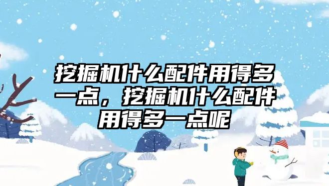 挖掘機(jī)什么配件用得多一點，挖掘機(jī)什么配件用得多一點呢