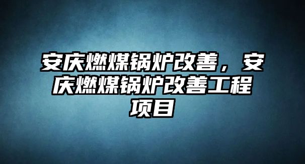 安慶燃煤鍋爐改善，安慶燃煤鍋爐改善工程項目