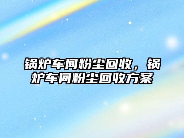 鍋爐車間粉塵回收，鍋爐車間粉塵回收方案