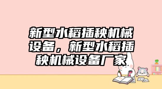 新型水稻插秧機(jī)械設(shè)備，新型水稻插秧機(jī)械設(shè)備廠家