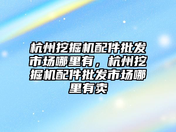 杭州挖掘機配件批發(fā)市場哪里有，杭州挖掘機配件批發(fā)市場哪里有賣