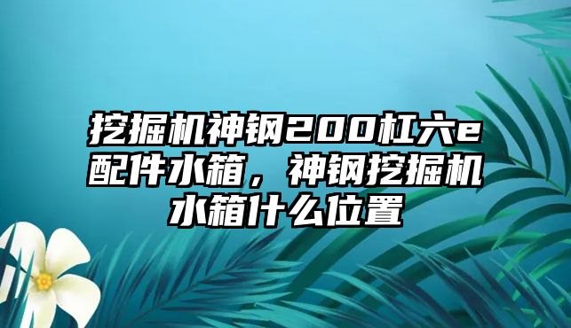 挖掘機(jī)神鋼200杠六e配件水箱，神鋼挖掘機(jī)水箱什么位置